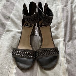 Cute and comfortable low heel ankle strap sandals.